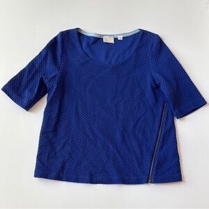 Anthropologie Postmark Blue Textured Women's Top